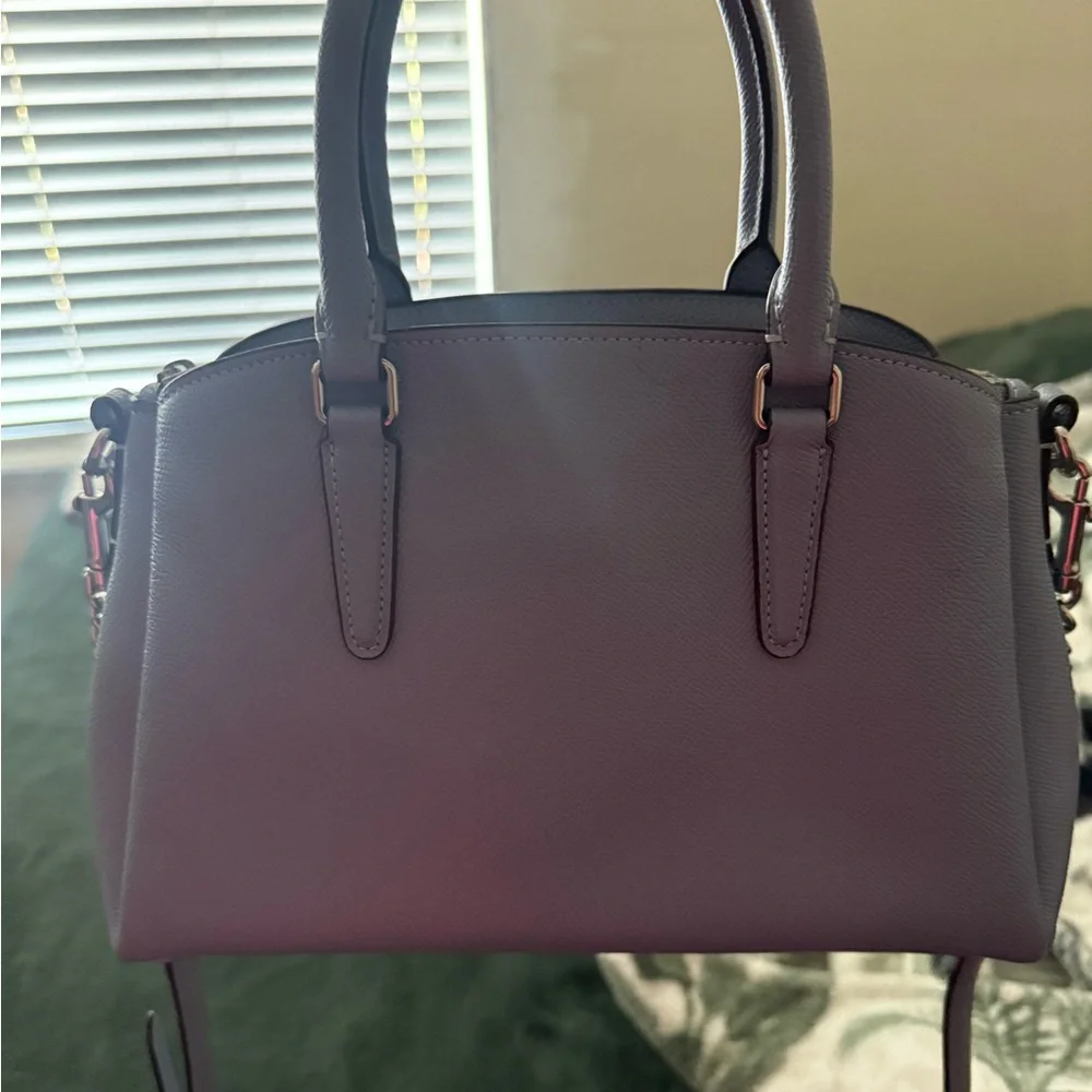 Coach Light Blue Leather Shoulder Bag with silver Accents - Picture 6 of 6